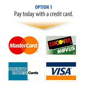 Pay for your tour today with a credit card